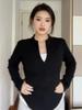 Korean Plus Size Zipper Cardigan with Half-High Collar for Women - Autumn/Winter Slimming Elastic Long Sleeve Top