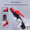 Shockproof 800A Bent Handle Electric Welding Pliers - All Copper, Drop-proof Clamp, Heat Resistant.
