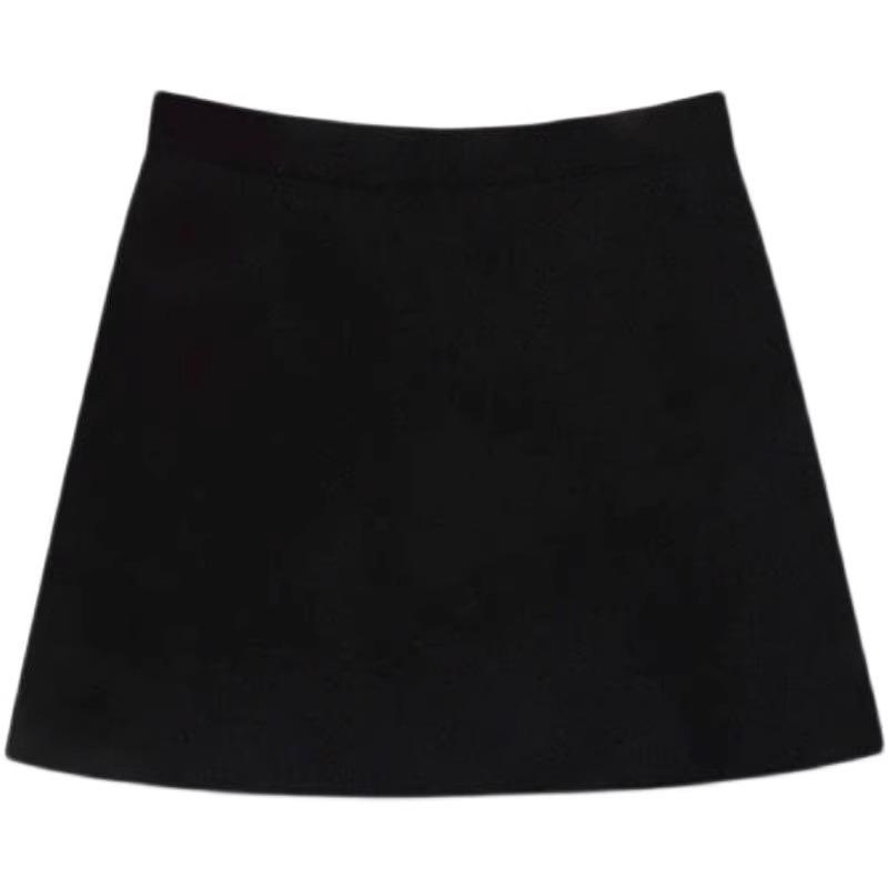 Gray A-line High Waist Midi Skirt - Women's Spring/Autumn 2024 Bodycon Style