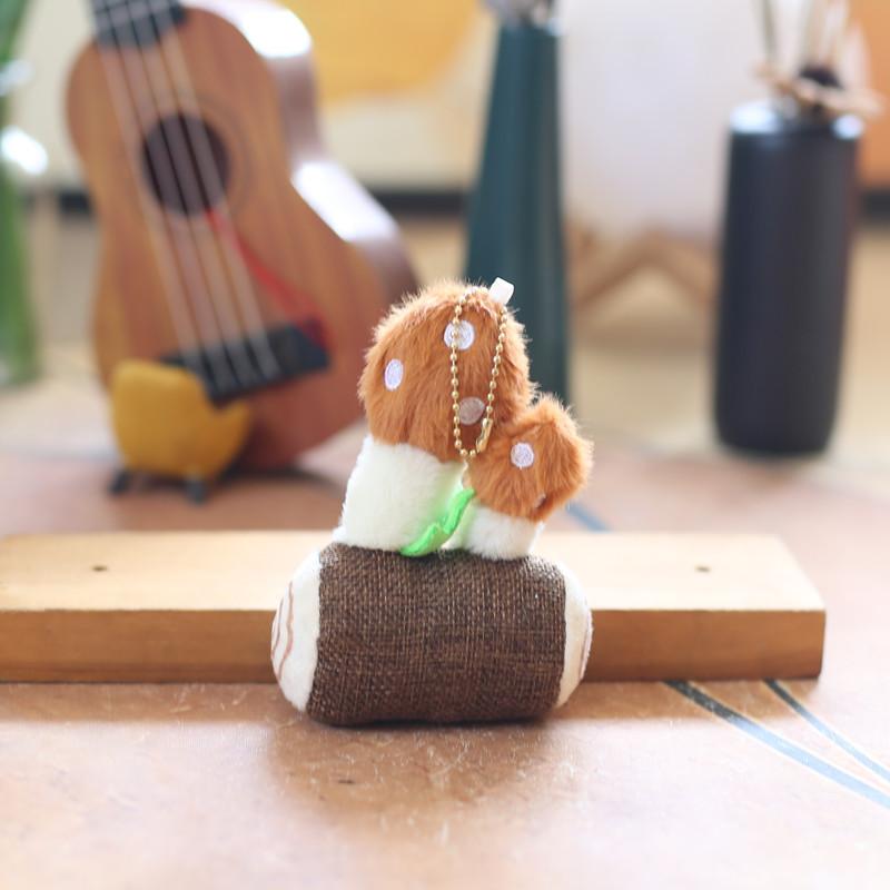 

Милый милый маленький грибной кулон в виде дерева, плюшевая игрушка, кукла, мультяшная сумка, подвесной брелок, кукла 12cm