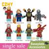 Capitán Marvel Minifiguras Superhéroes Outrider Iron Man MK50 MK1 MK5 MK85 MK41 Bloques de construcción Modelo Ladrillos Conjuntos Juguetes para niños WM6055
