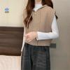 Hooded Vest Women's Versatile Solid Color Cardigan Short Casual Style Jacket Top