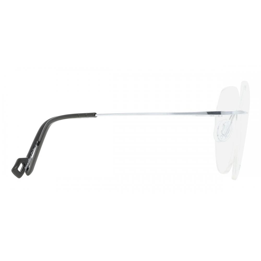 Rimless Oval Shiny Silver SmaRtbuy Collection Hayat Rt 006a C2 Fashion Unisex Eyeglasses