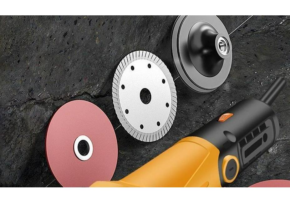 Multi-functional Adjustable Speed Angle Grinder with Long, Slim Handle for Grout Removal, Slotting, Polishing, and Rust Removal
