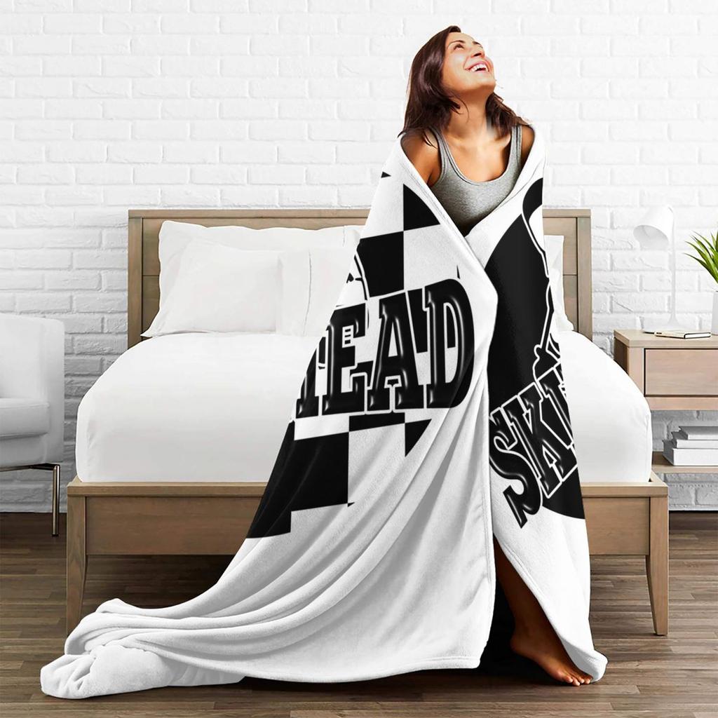 Skinhead Ska Girl  Blankets Soft Warm Flannel Throw Blanket Bedding for Bed Living room Picnic Travel Home Couch