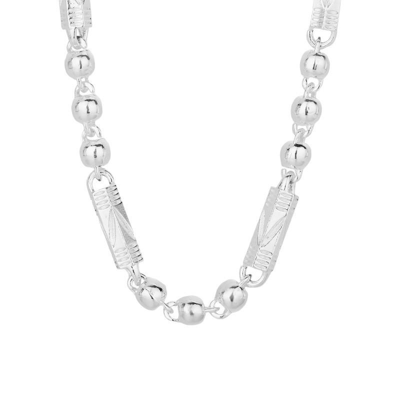 Men's Necklace, Fashionable and Domineering, Thick Bamboo Ball Bead Rib Chain, Advanced and Versatile Gift for Boyfriend