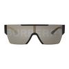 Burberry LOGO Full Print Plate Frame Square Sunglasses Men's Dark Grey