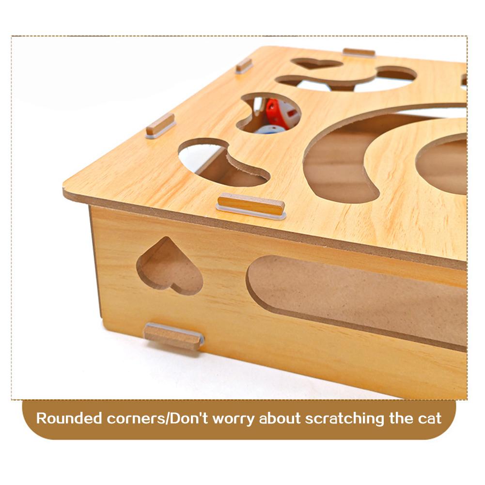 Katzen-Puzzle-Spielbox Selbstunterhaltendes Katzenspielzeug für Wohnungskatzen