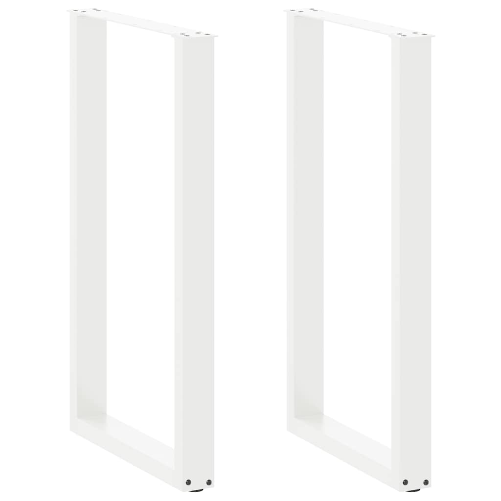 Vidaxl Nogi Do Stolika Kawowego, 2 Szt., Białe, 60X(100-101) Cm, Stal
