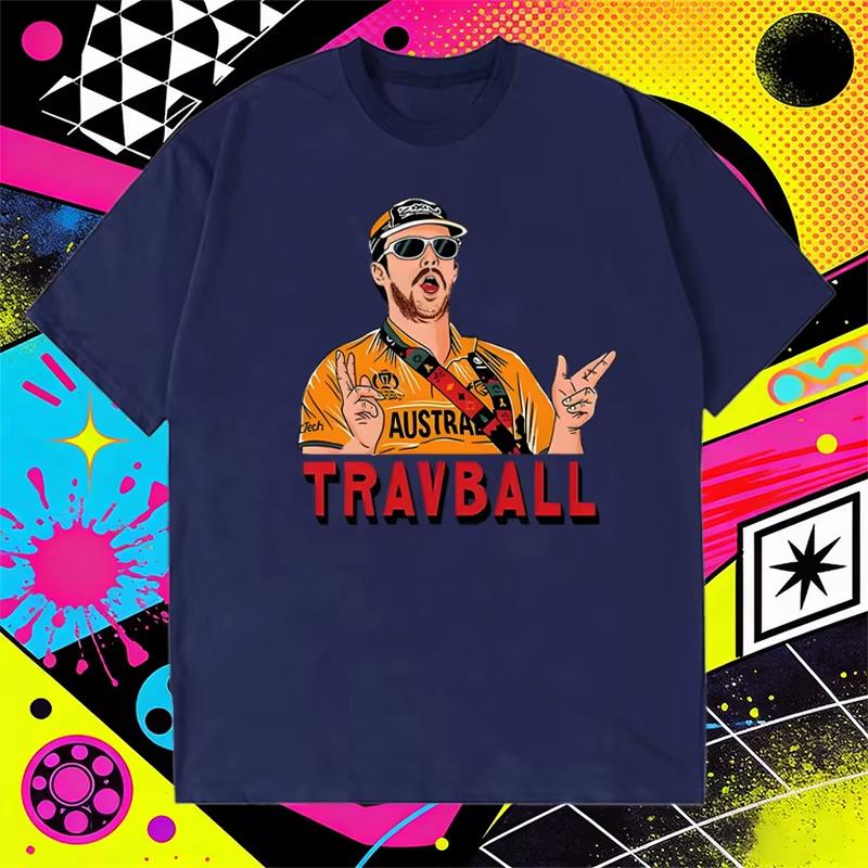 High Quality TravBall Travis Head Print Oversized Short Sleeve Tshirts Men Women Cricketer Graphics Pure Cotton Tops Unisex