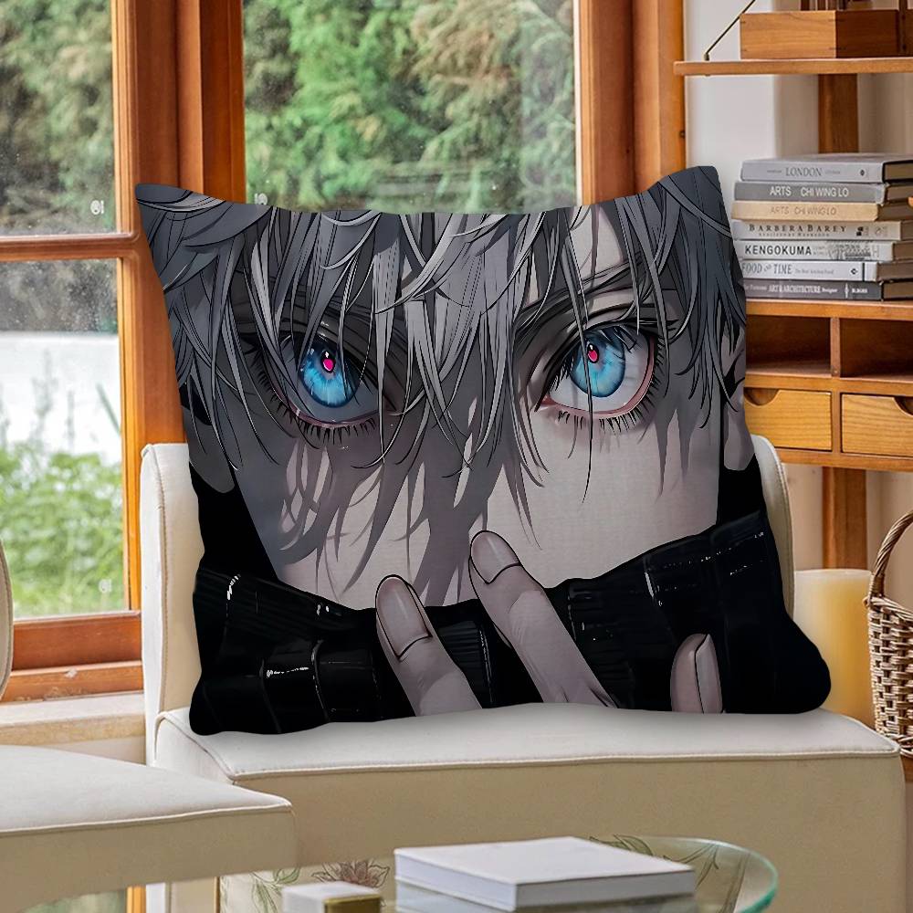 S-Satoru G-Gojo Anime Pillowcase toon Gift Cushion Cover Bedroom Home Sofa Chair Seat Decor pillow case