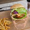 French Fry Holder Stainless Steel Heavy Duty Cone Like Fry Basket French Fries Holder Food Restaurant Table Serving Supplies
