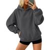 Women's Color Long Sleeve Pullover Hoodie with Front Pocket Loose Fit