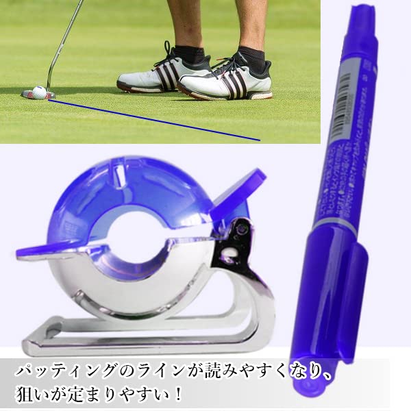 Golf Ball Line Marker Shot