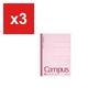 KOKUYO No-105AN Campus Notebook No.3 (A5), A-Ruled 50 Sheets, Bundle Set of 3