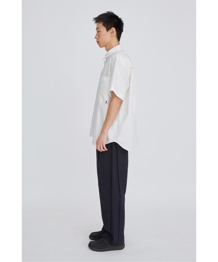 RECODE Split Short Sleeve Seersucker Shirt Rksam26614Whx