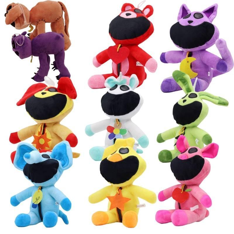 Poppy Playtime Smiling Critters Plush Toys 30cm Purple Laying Position Super Soft Short Plush Animal Collection