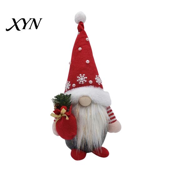 Festive Home Decor Accents Christmas Gnome Plush Figurines, Faceless Santa Stuffed Cloth Dolls, Window Decoration Ornaments Scandinavian Elf Tabletop