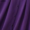 VONDA Women Zip-up Ruffled High Waist Casual Thin A-line Maxi Pleated Skirts