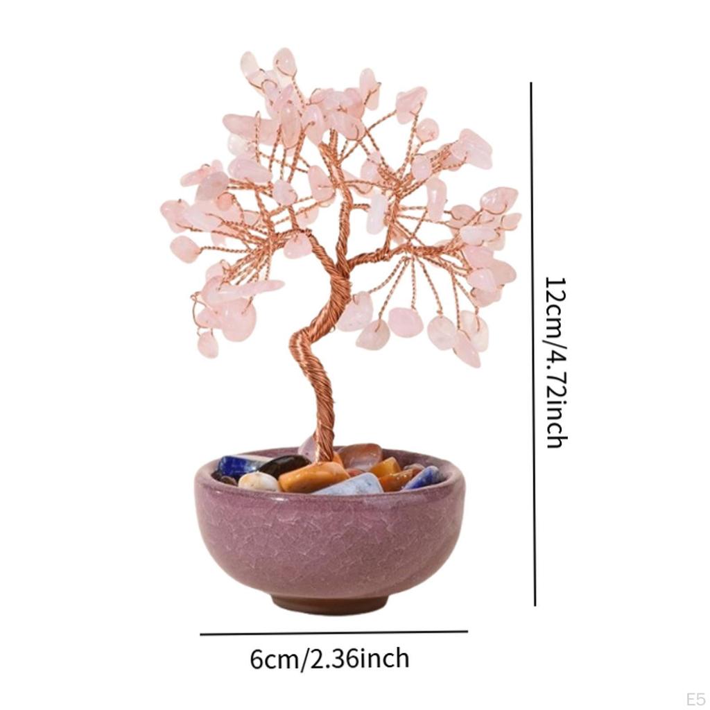 Money Tree Figurine Decorative Piece for Office Shelf Gift