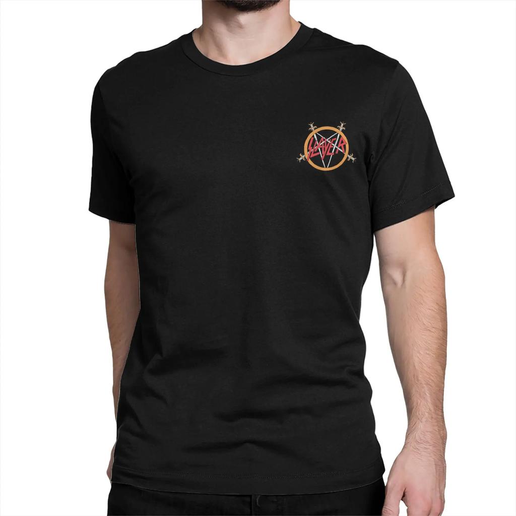 Fantastisches Heavy Slayer Band T-Shirt Unisex Rundhals 100% Baumwolle Metal Kurzarm Erwachsenenbekleidung Damen und Herren T-Shirts