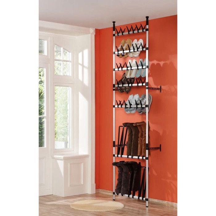 Porte-chaussures - VIDAXL - Teleskop - Aluminium - Argenté - 7 étagères