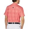 FootJoy Men's Hibiscus Check Jacquard Short Sleeve Mock Neck Golf Shirt, Size XL (FJ-S25-S05, 34683-XL)