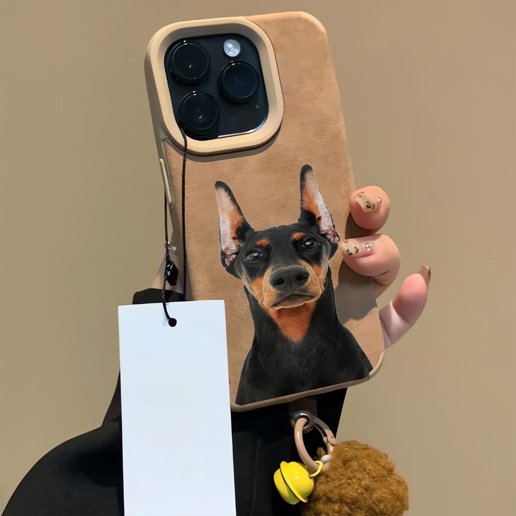 Cute Leopard Striped Dachshund for IPhone14 Mobile Phone Case Xr for Apple 16promax Cartoon 15/13