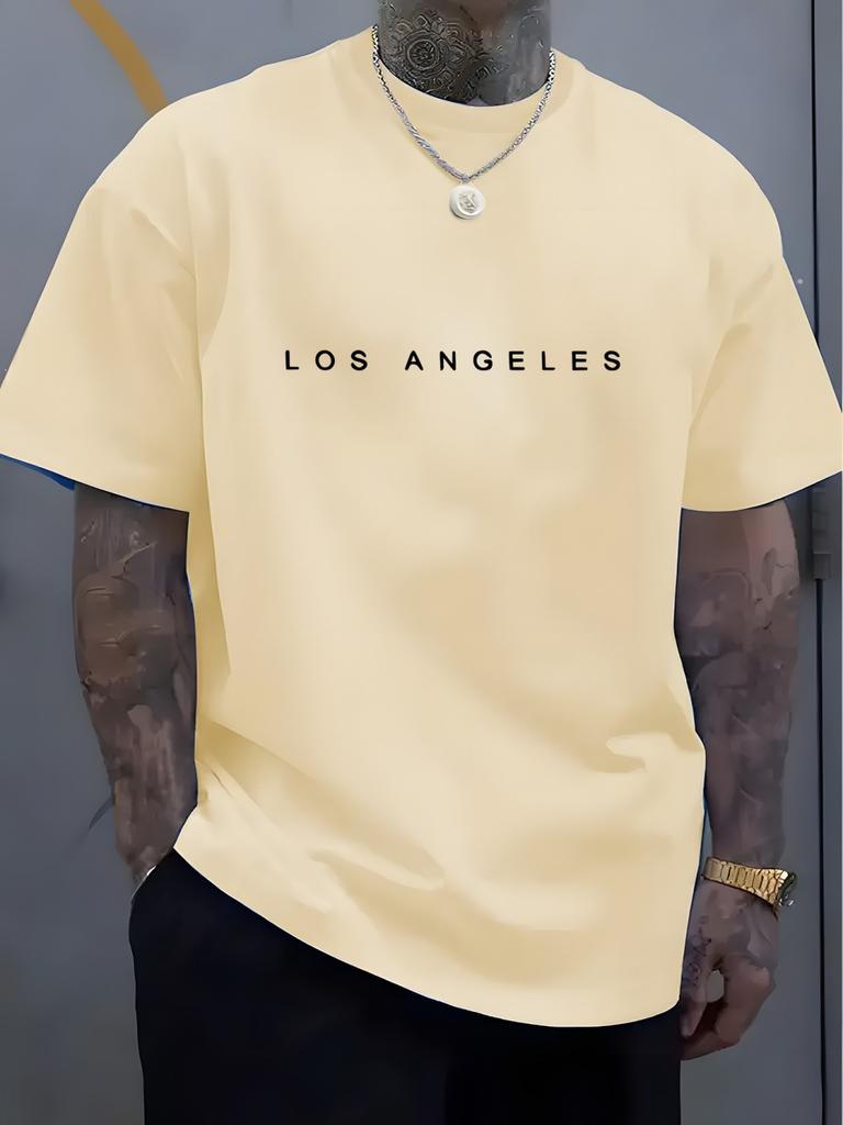 Mens Fashion Trendy Round Neck Tshirt Versatile Short Sleeve Shirt Outdoor Trendy Breathable Tshirt
