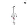 Zirkon Herz Bauchnabel Nagel Piercing Gefälschte Bauchnabel Ring Körper Schmuck Für Frauen