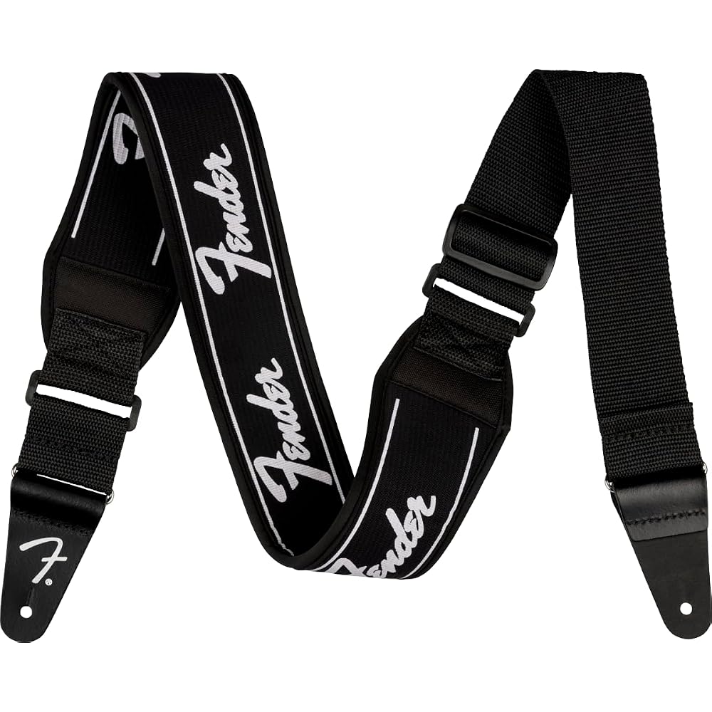 [Fender] Swell™ Neoprene Logo Strap, Running Logo, 2.5  Instrument Strap, Made in Canada