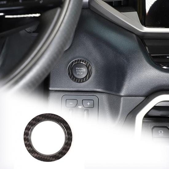 ABS Carbon fiber Engine Start/Stop Button Switch Trim Ring For Toyota Tundra 22+