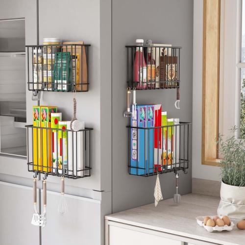 

Ornestia Magnetic Wrap Holder, Set of 4, Kitchen Storage Rack with Powerful Magnets, Large Capacity Wrap Storage for Refrigerators, Washing Machines,