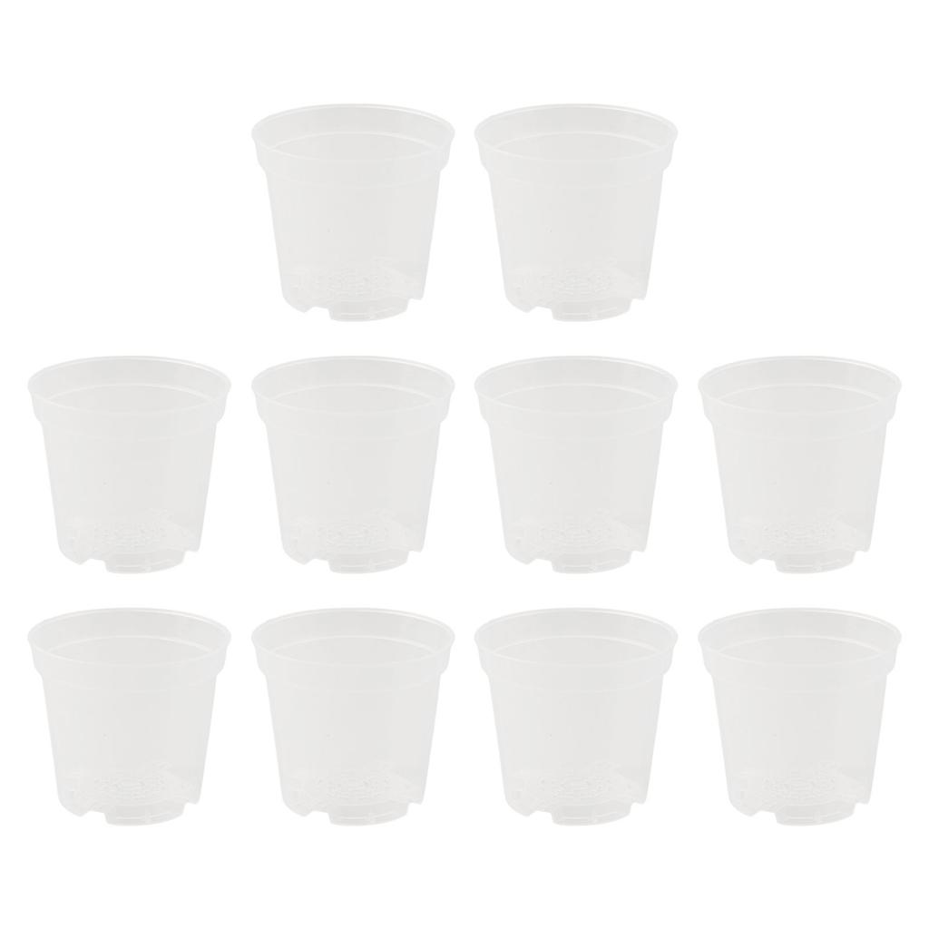 Clear Nursery Pots Plastic Planting Pots Lightweight Build Root Growth Monitoring Transparent Design For Indoor Plants