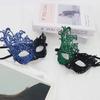 1pc Sexy Women Rhinestones Lace Masquerade Mask for Carnival Halloween Half Face Cosplay Masks Festive Party Supplies