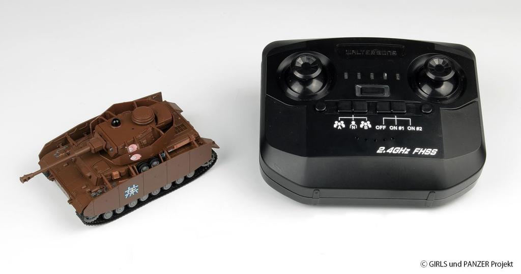 PLATZ Girls & Panzer 164 RC Battle Tank Series Panzer IV Ausf.H (Ausf.D Modified) Anglerfish Team Electric Radio Control GPRC-1