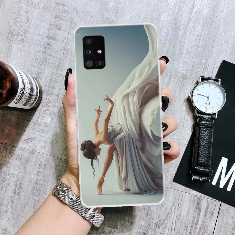 Ballerina Ballet Dancing Phone Case For Samsung Galaxy A14 A15 A13 A12 A54 A55 A53 A52 A04S A24 A25 A23 A22 A34 A35 A33 A32 A03S