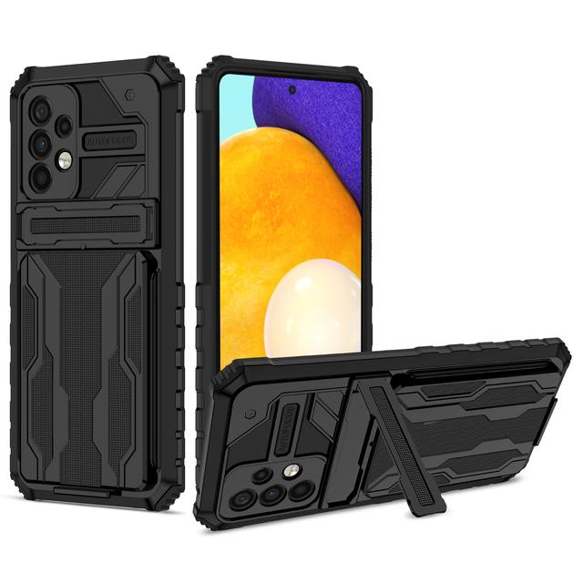 Kortlommestativ Beskyttelsesveske for Samsung Galaxy A52s 5g A 52s A52 S22 Ultra S21 Plus A12 A13 A22 A32 A72 A53 A73 A33 deksel