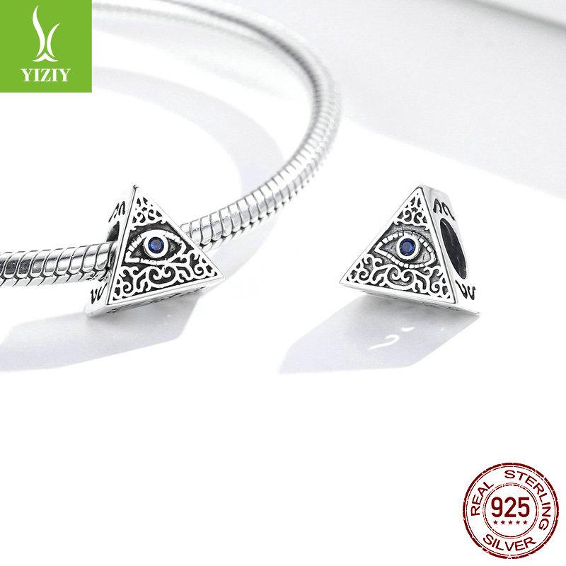 S925 Silver Beads 'New Devil Eye' DIY Bracelet Accessories - SCC1567