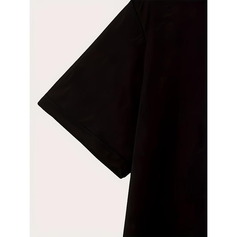 T-shirt alla moda stampata un top estivo casual con un comodo scollo rotondo alla moda Perfetto per l'abbigliamento casual T-shirt stampata a maniche corte Estate 2026