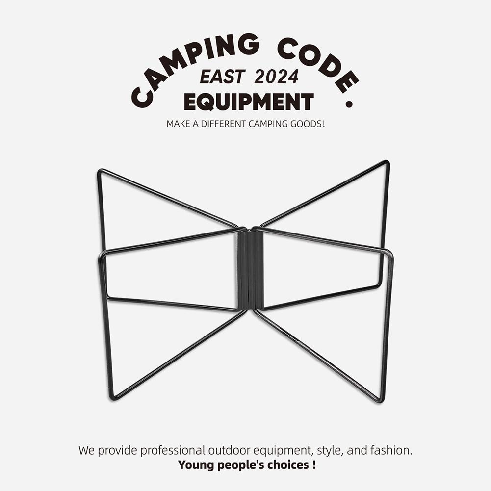 Organizer Box Folding Stand Carbon Steel Iron Storage Box Bracket Outdoor Storage Boxes Shelves for Travel Cooking