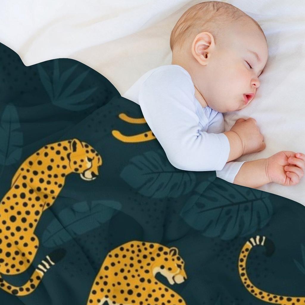 Night Cheetah Pattern Throw Blanket Luxury Brand Soft Beds Thins Sofa Quilt Blankets