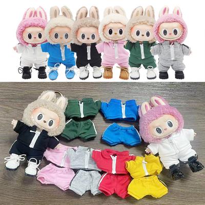 Labubu Doll Clothes Fashion Hoodies Sport Suit Color Match Hoodies Dolls Accessories Cute Decoration Little Cloths
