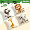 Cartoon Animals Cushion Pillowcase Printed Polyester 45X45Cm Throw Pillowcover Decorative Sofa Cushion Pillowslip Home Decor