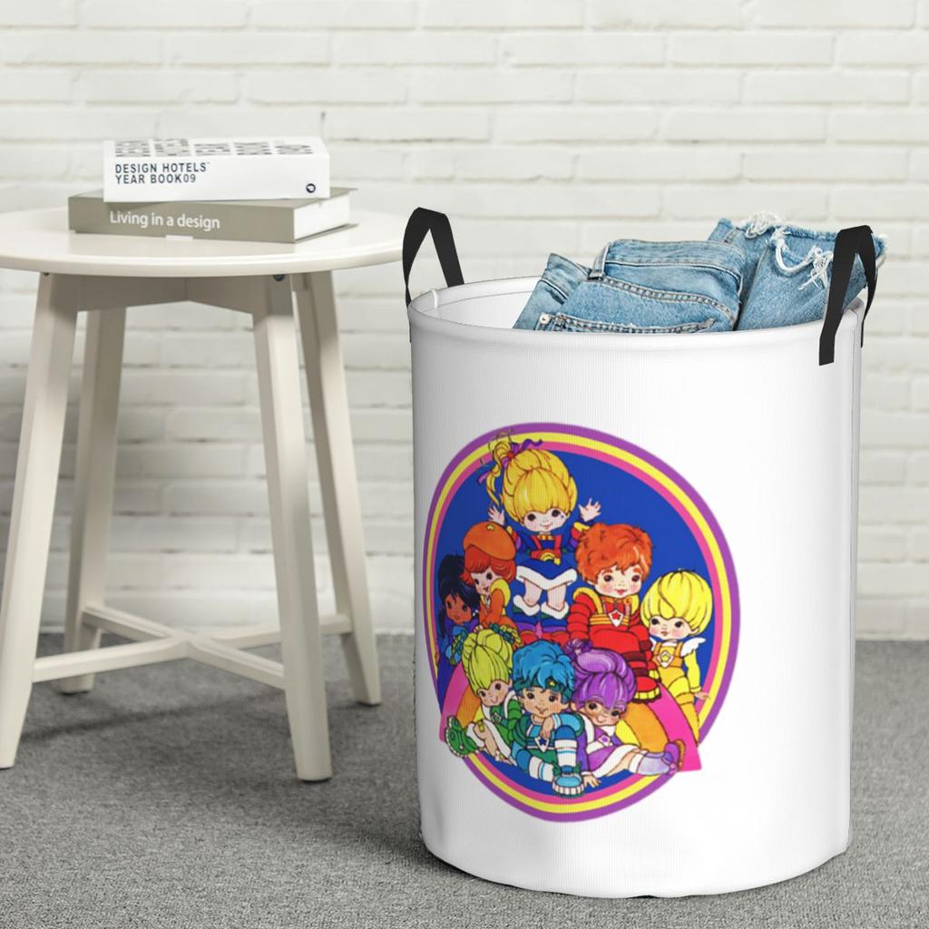 Laundry Collector Rainbow Brite And Friend Foldable Laundry Basket Large Storage Children Washing Basket Home Organizer