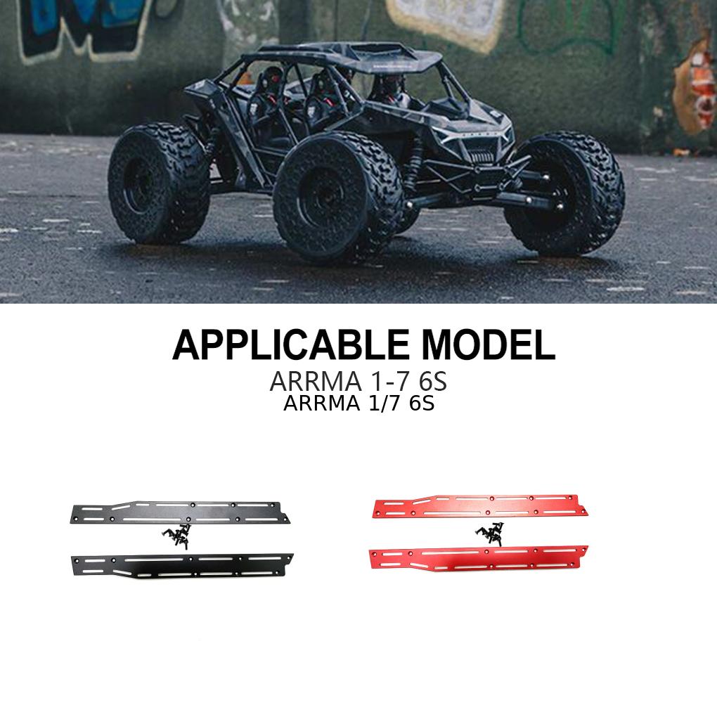 RCGOFOLLOW Aluminum Alloy Slider Side Side Collision Pedals Durable Rc Side Collision Pedals For 1/7 Rc Side Collision Pedals 6S