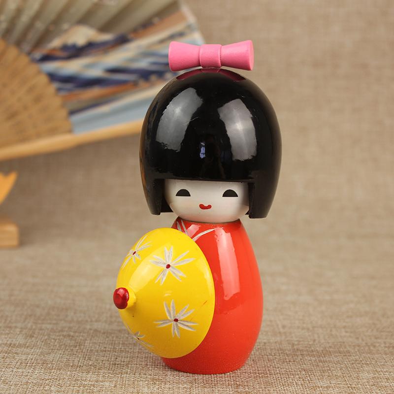 Japanese Puppet Doll Kimono Sakura Cartoon Dolls Home Decoration Cuisine Sushi Restaurant Ornament Girl Cute Desktop Gift 1/3Pcs
