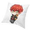 Mystic Messenger 707 Chibi Cushion Covers Polyester Anime Game Throw Pillow Case for Sofa Car Square Pillowcase Home Decorative