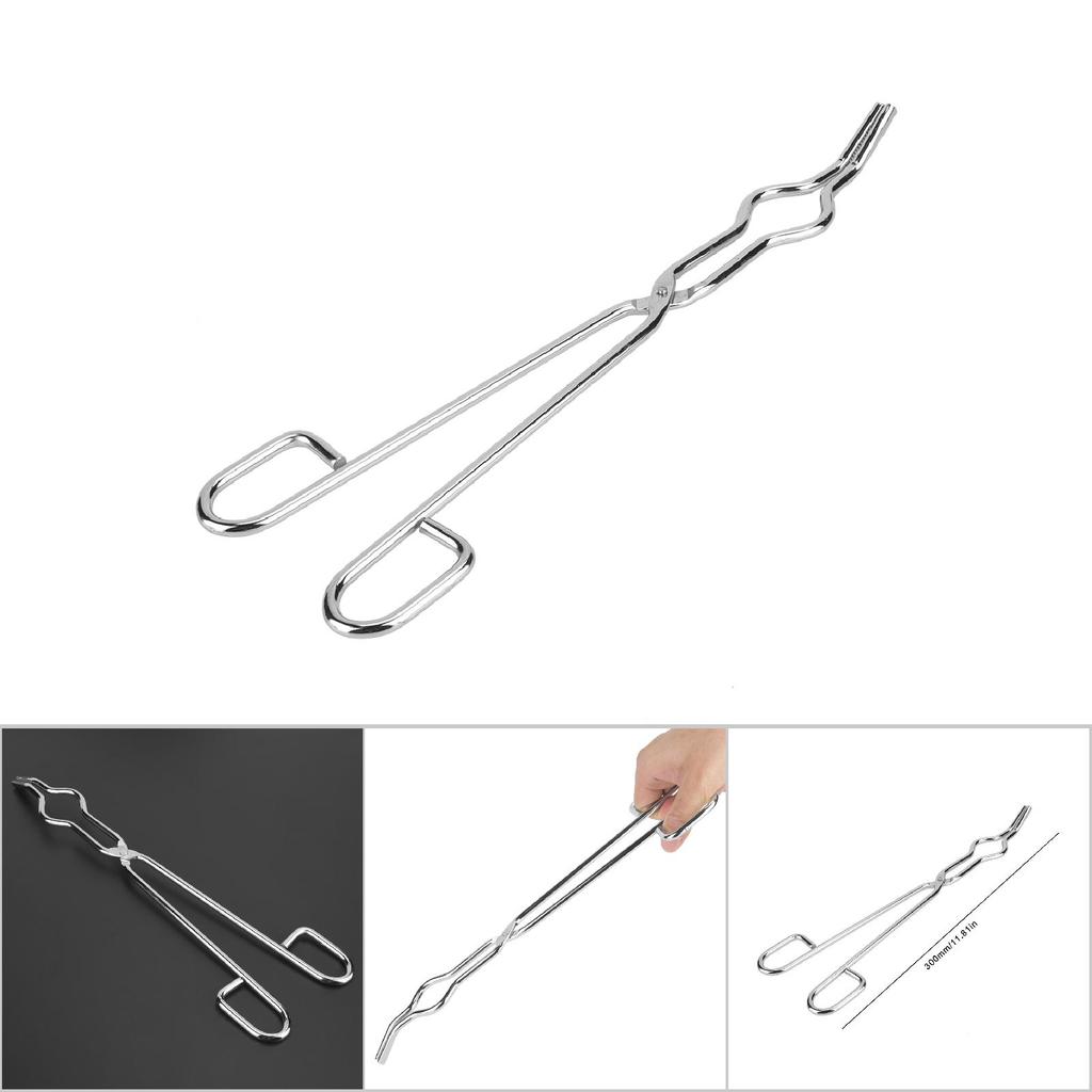 Stainless Steel Crucible Forceps Clamp Beaker Holder with Aircraft Class Rivet(300mm11.81in)