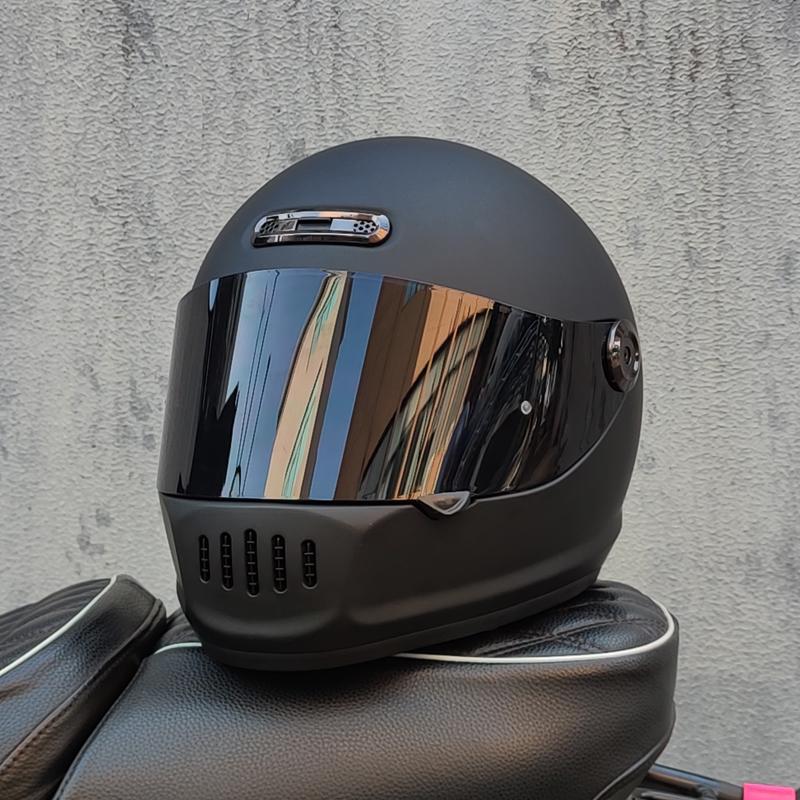 

Универсальный мотоциклетный шлем для круизов на четыре сезона, мужской и женский персонализированный мотоциклетный ретро-шлем-фулфейс XXL